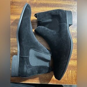 NWOB Nordstrom Abound Men's Chelsea Ankle Boots Black Suede 12 Dress Boot